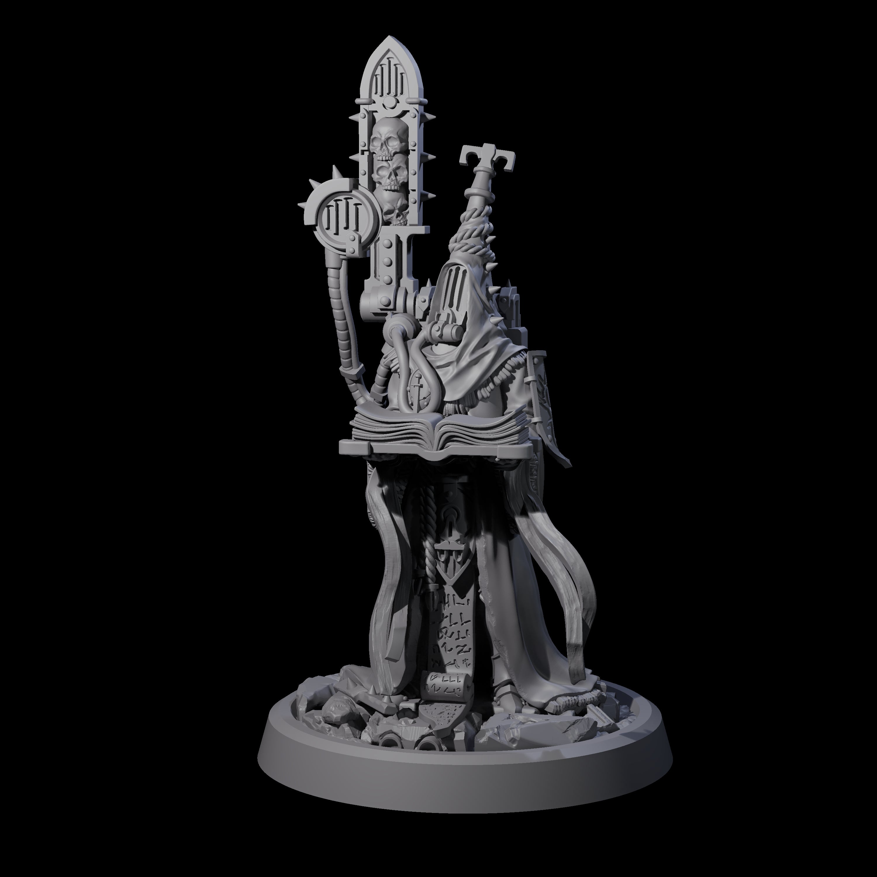 Armoured Iron Human Nuncio B Miniature for Dungeons and Dragons, Pathfinder or other TTRPGs