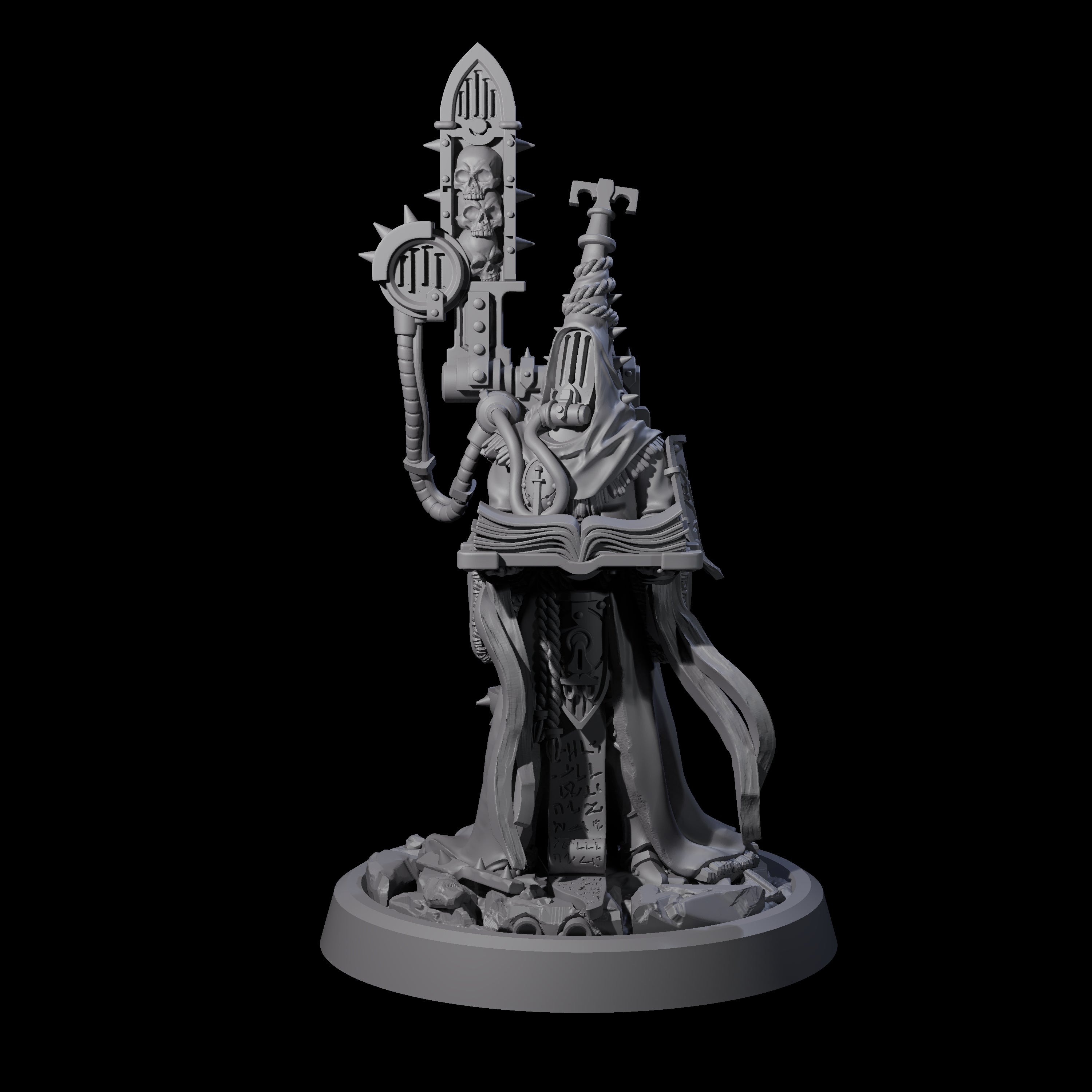 Armoured Iron Human Nuncio B Miniature for Dungeons and Dragons, Pathfinder or other TTRPGs