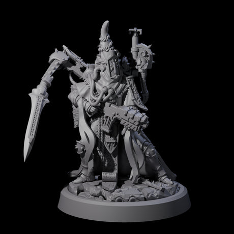 Armoured Iron Human Nuncio C Miniature for Dungeons and Dragons, Pathfinder or other TTRPGs