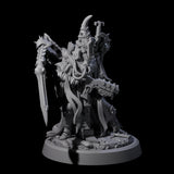 Armoured Iron Human Nuncio C Miniature for Dungeons and Dragons, Pathfinder or other TTRPGs