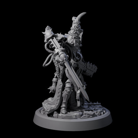 Armoured Iron Human Nuncio C Miniature for Dungeons and Dragons, Pathfinder or other TTRPGs
