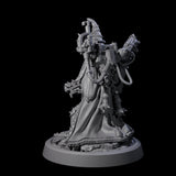 Armoured Iron Human Nuncio C Miniature for Dungeons and Dragons, Pathfinder or other TTRPGs