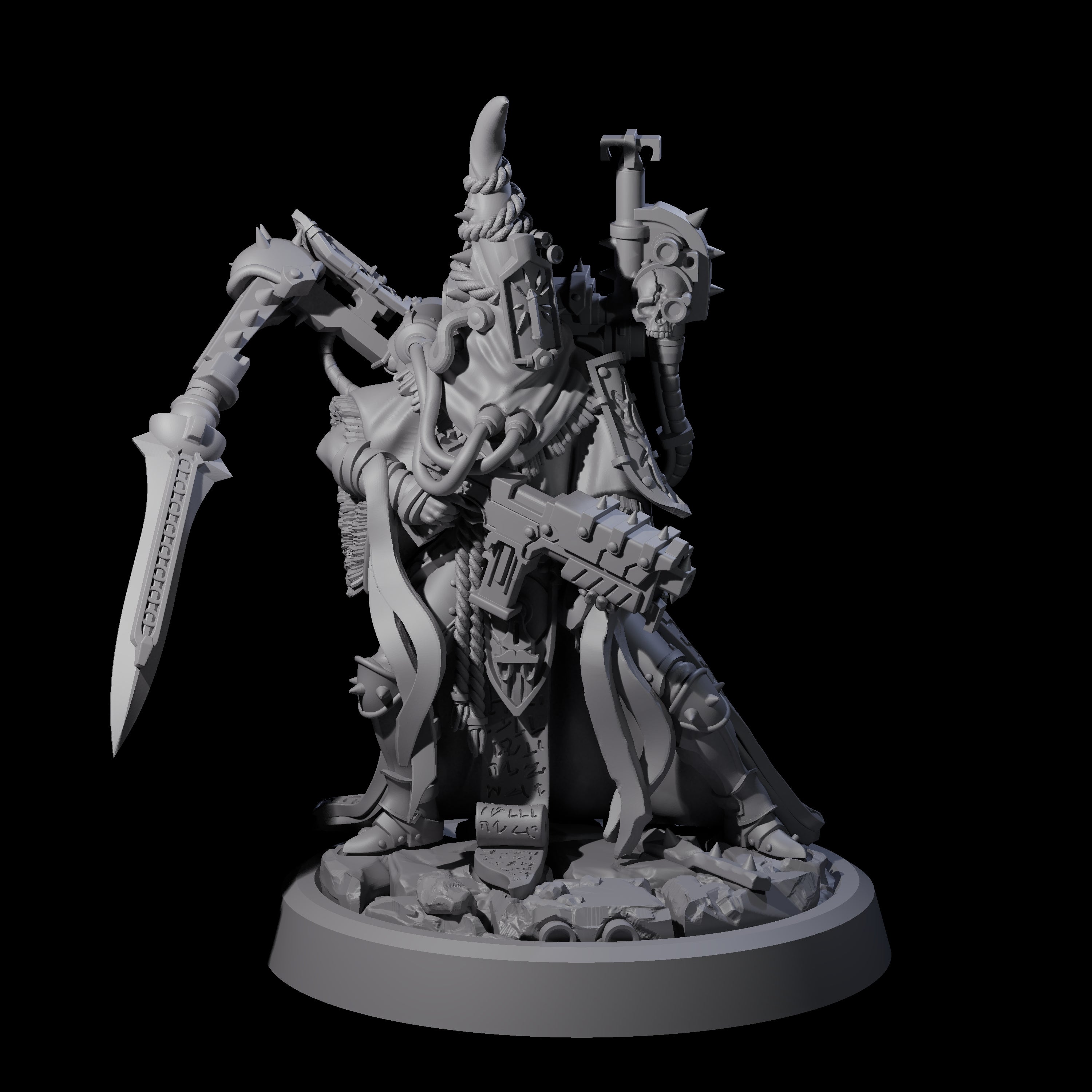 Armoured Iron Human Nuncios Miniature for Dungeons and Dragons, Pathfinder or other TTRPGs