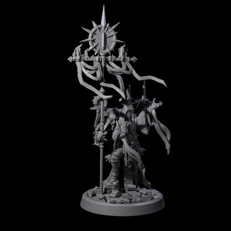 Armoured Iron Human Nuncios Miniature for Dungeons and Dragons, Pathfinder or other TTRPGs