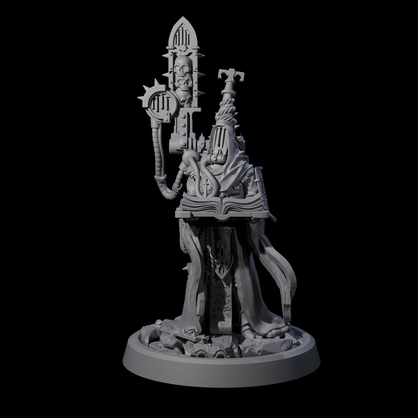 Armoured Iron Human Nuncios Miniature for Dungeons and Dragons, Pathfinder or other TTRPGs