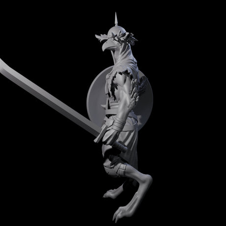 Armoured Kenku Barbarian Miniature for Dungeons and Dragons, Pathfinder or other TTRPGs