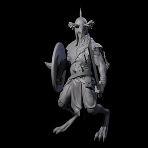 Armoured Kenku Barbarian Miniature for Dungeons and Dragons, Pathfinder or other TTRPGs