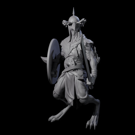 Armoured Kenku Barbarian Miniature for Dungeons and Dragons, Pathfinder or other TTRPGs