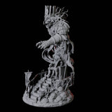 Armoured King on Throne with Lich Miniature for Dungeons and Dragons, Pathfinder or other TTRPGs