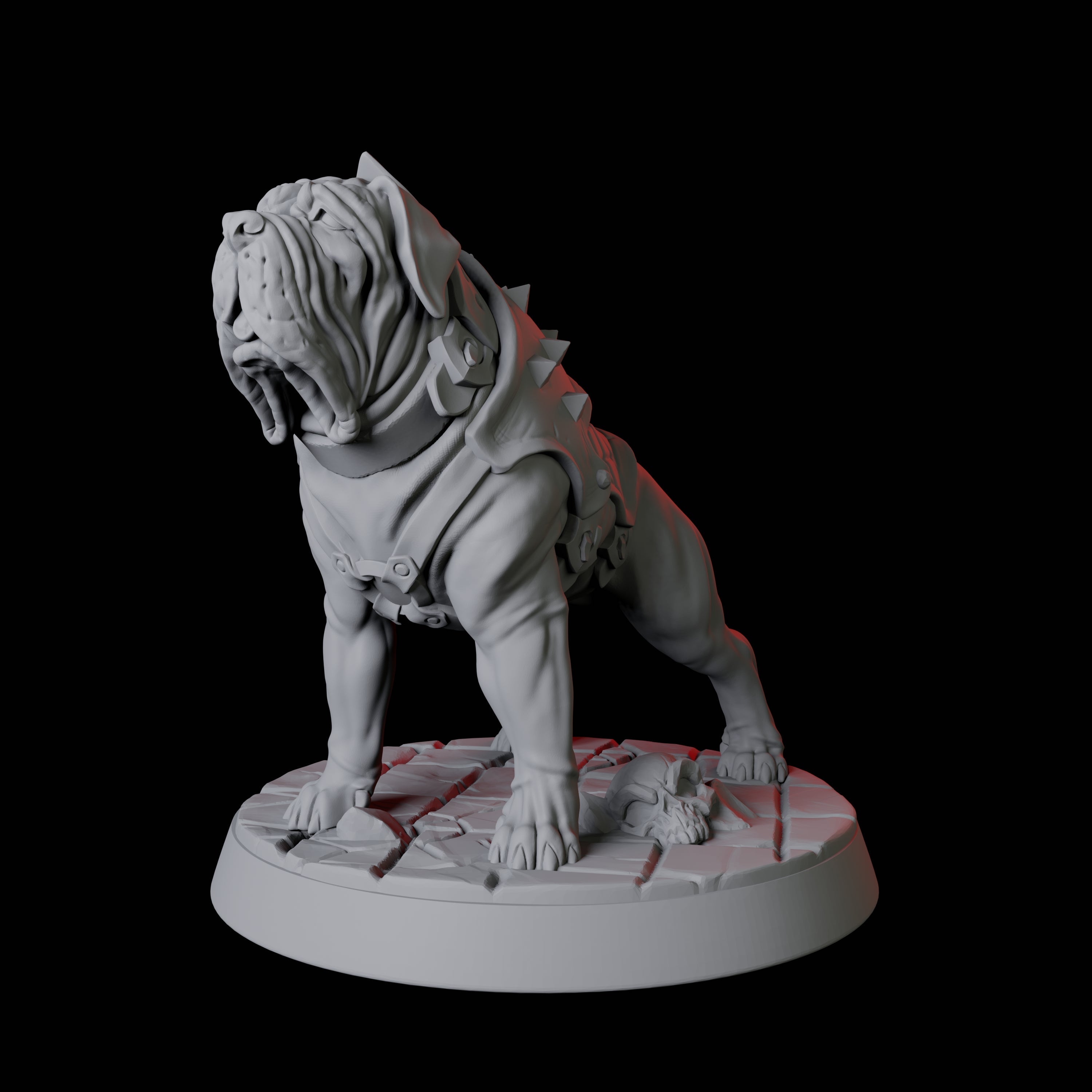 Armoured Mastiff Dog A Miniature for Dungeons and Dragons, Pathfinder or other TTRPGs