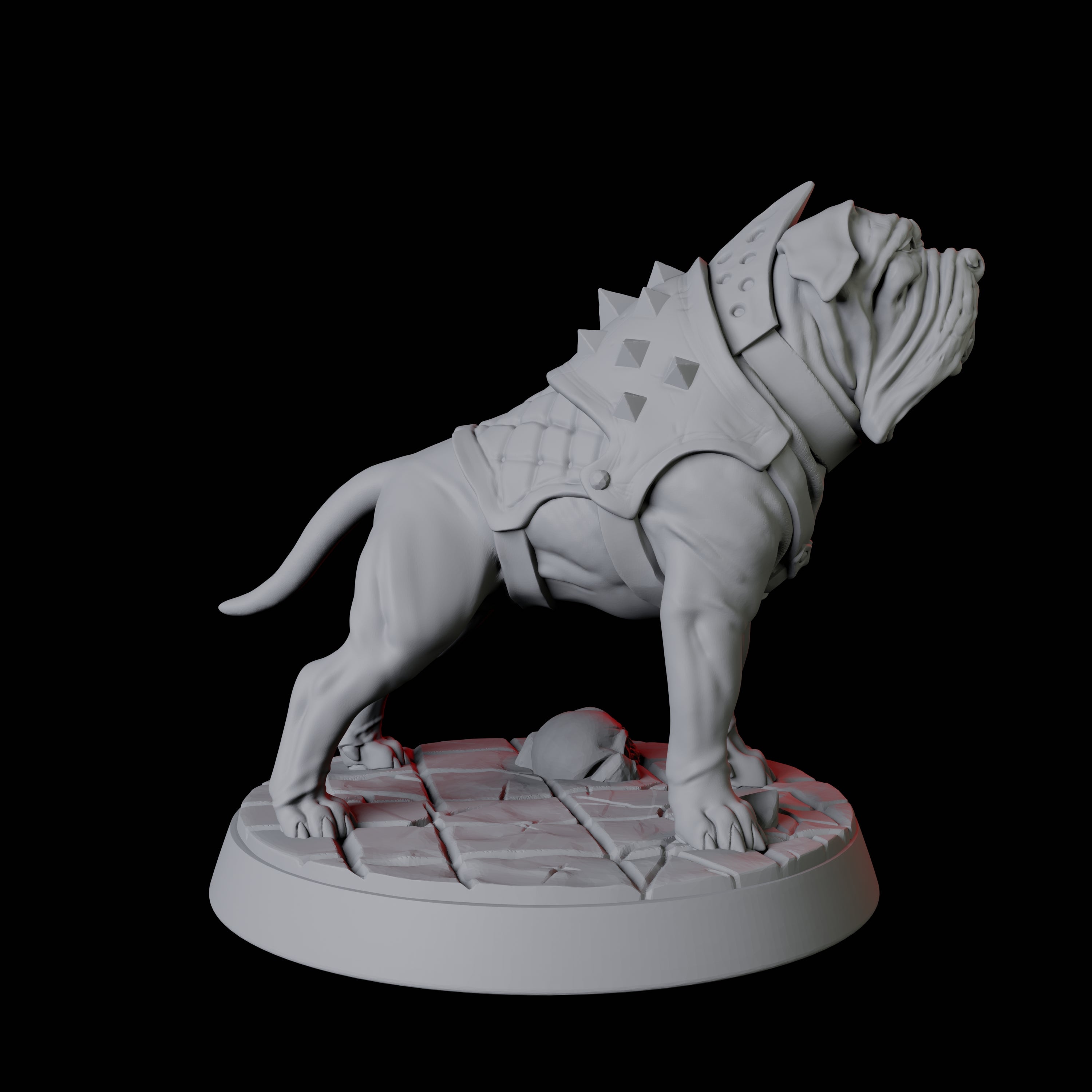 Armoured Mastiff Dog A Miniature for Dungeons and Dragons, Pathfinder or other TTRPGs