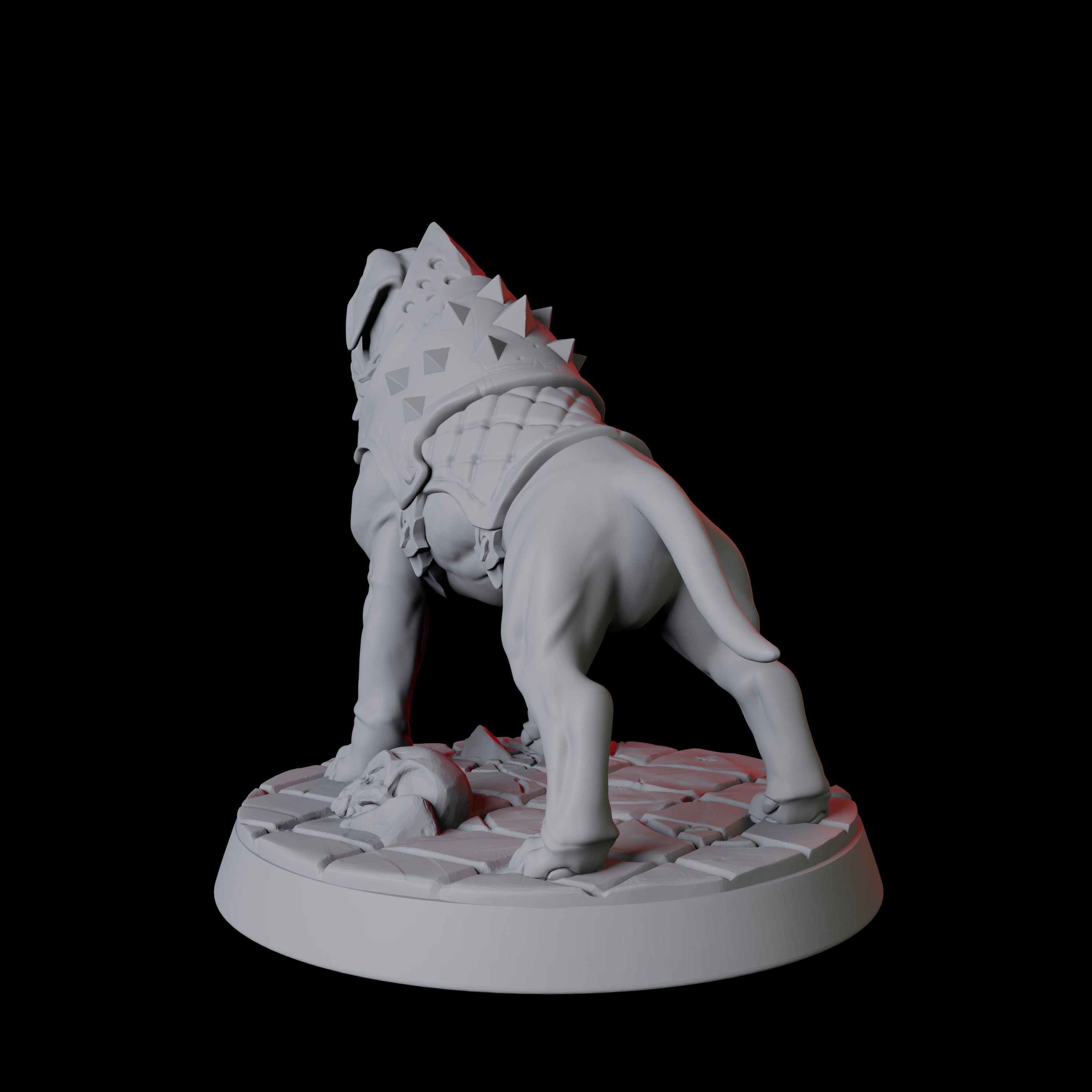 Armoured Mastiff Dog A Miniature for Dungeons and Dragons, Pathfinder or other TTRPGs