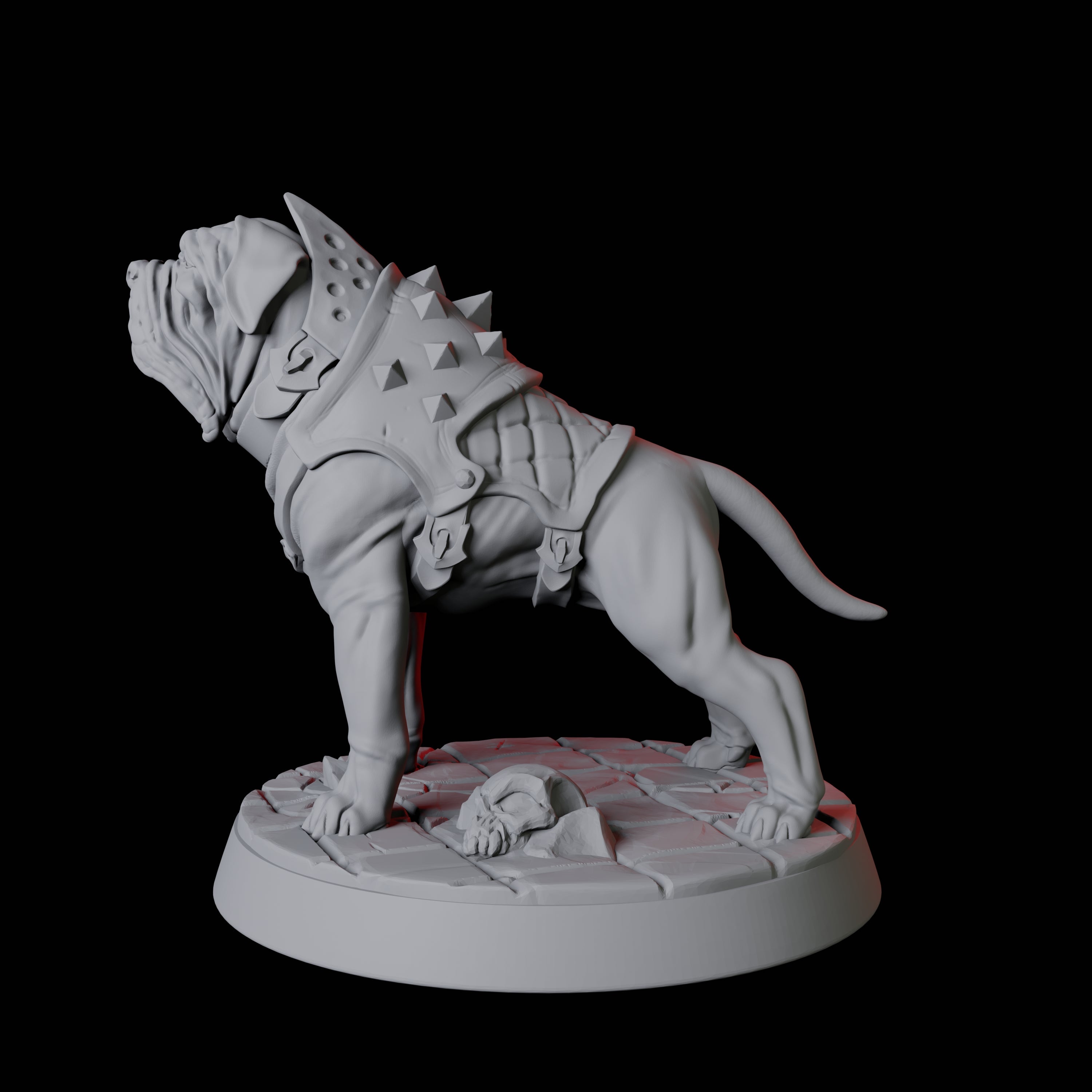 Armoured Mastiff Dog A Miniature for Dungeons and Dragons, Pathfinder or other TTRPGs