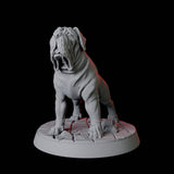 Armoured Mastiff Dog A Miniature for Dungeons and Dragons, Pathfinder or other TTRPGs