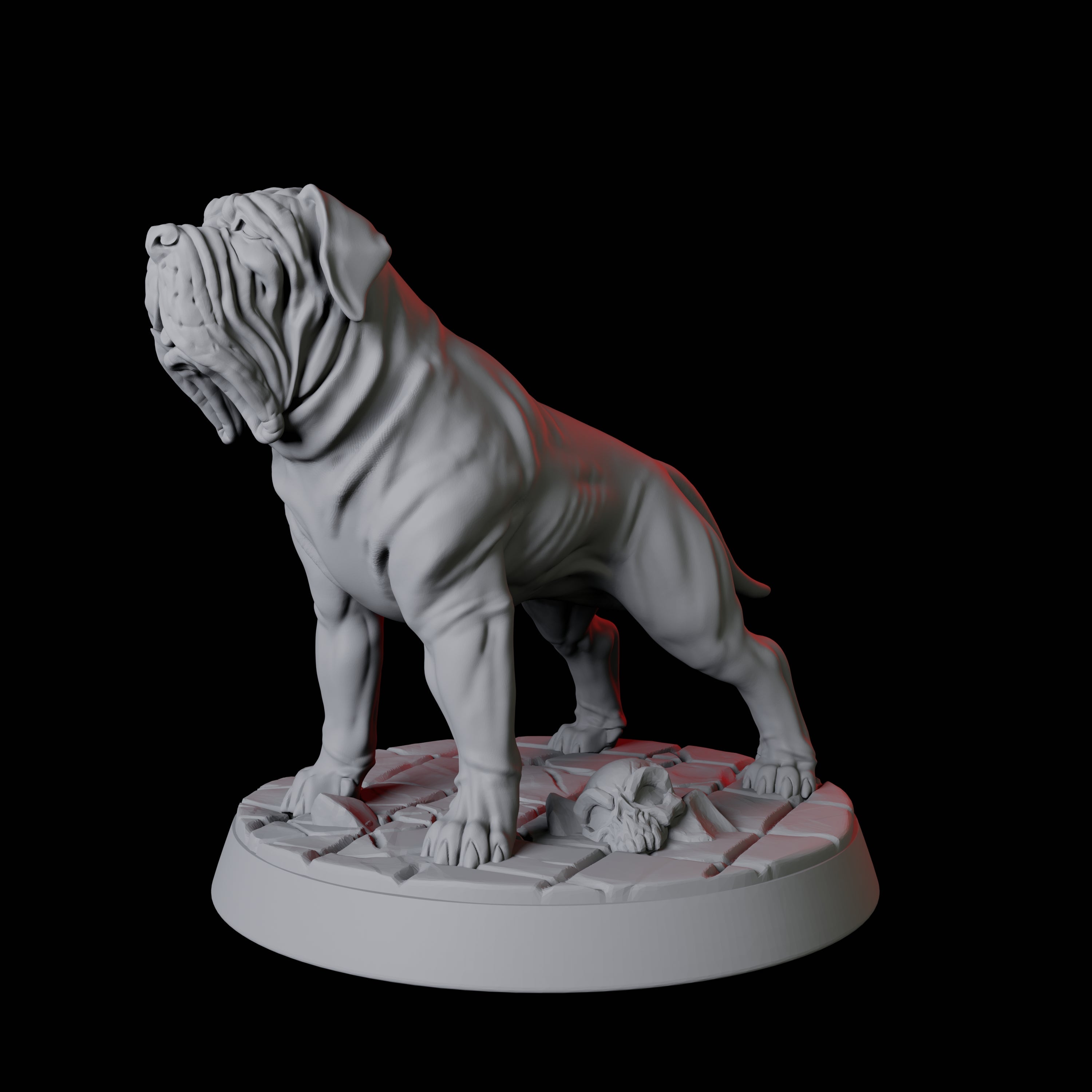 Armoured Mastiff Dog A Miniature for Dungeons and Dragons, Pathfinder or other TTRPGs