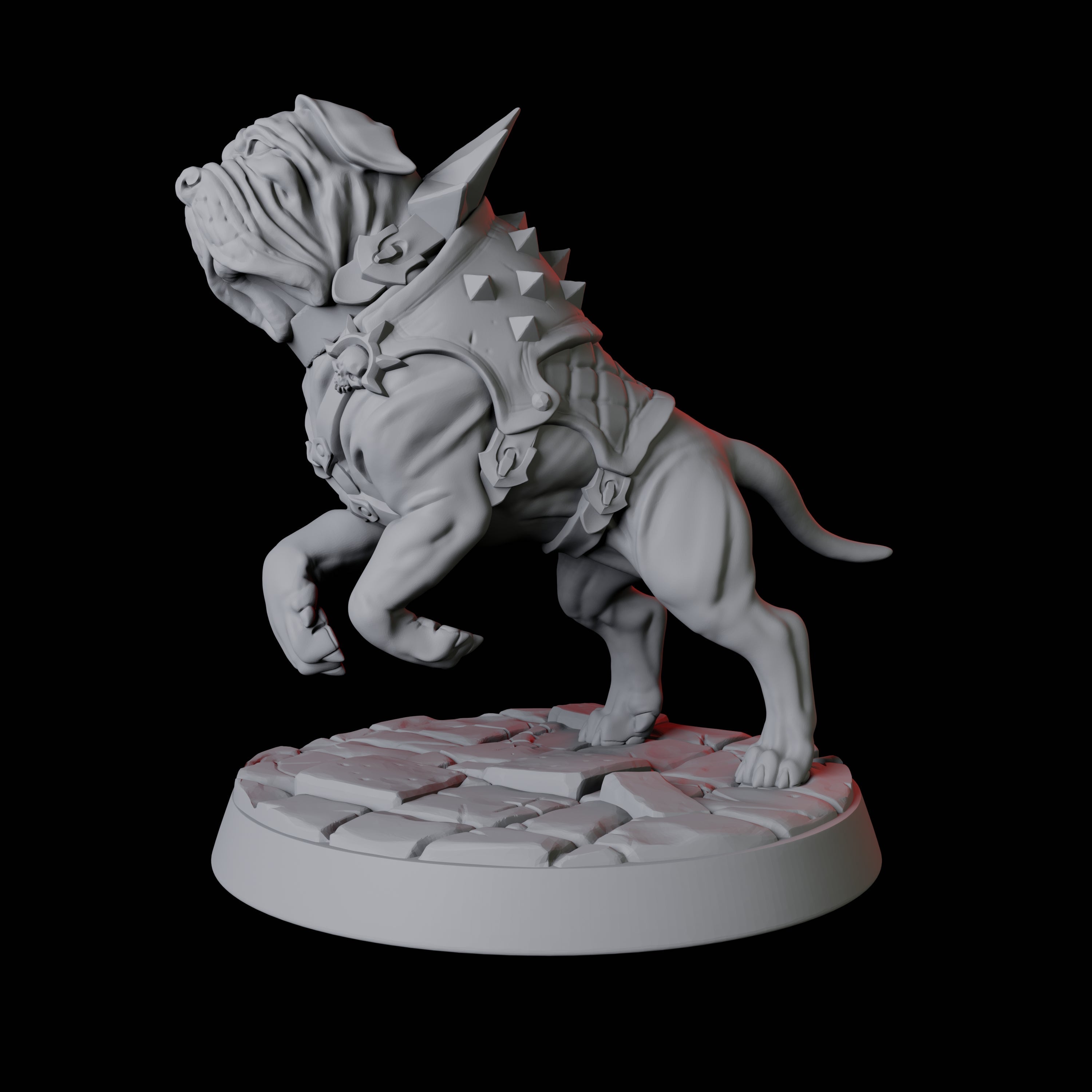 Armoured Mastiff Dog B Miniature for Dungeons and Dragons, Pathfinder or other TTRPGs