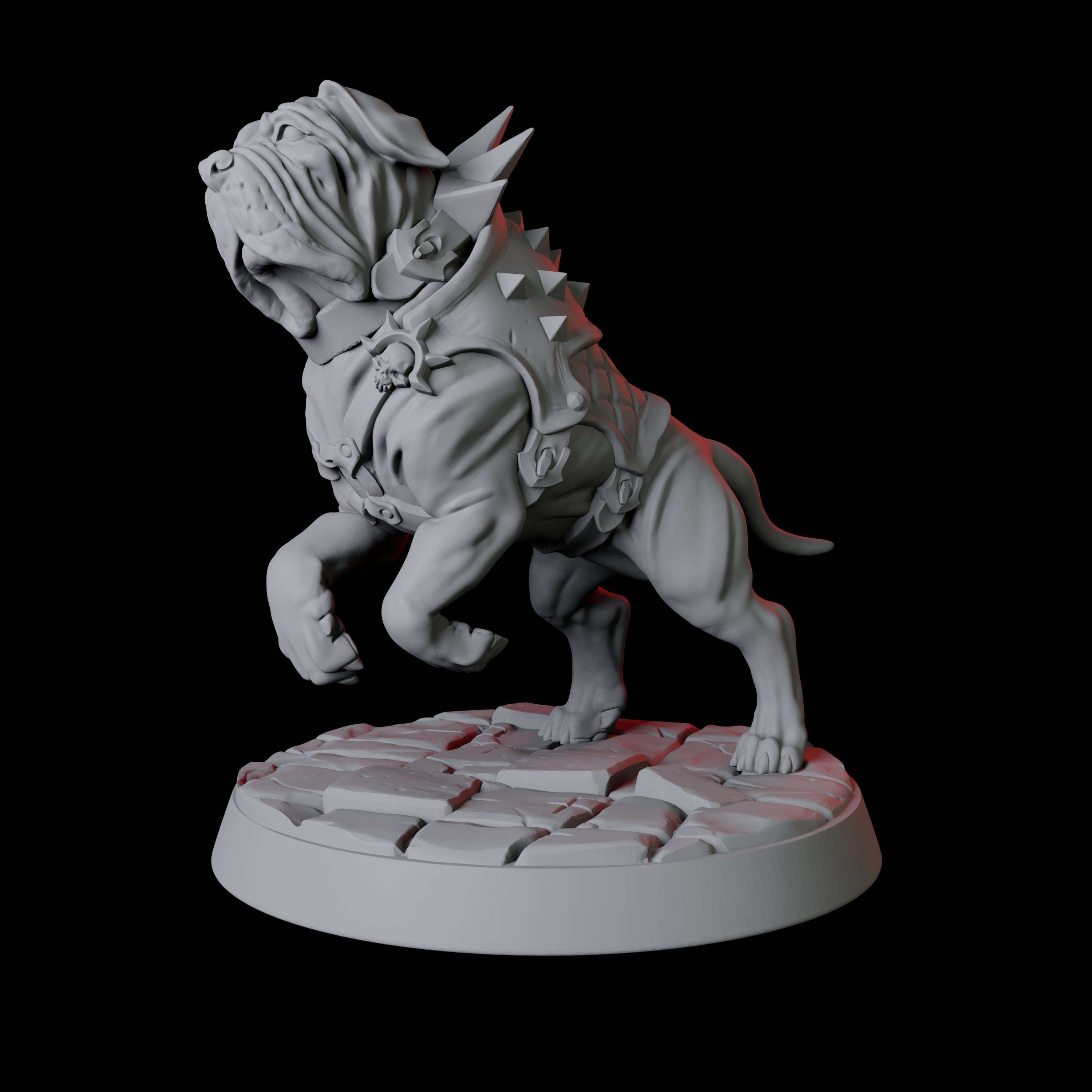 Armoured Mastiff Dog B Miniature for Dungeons and Dragons, Pathfinder or other TTRPGs