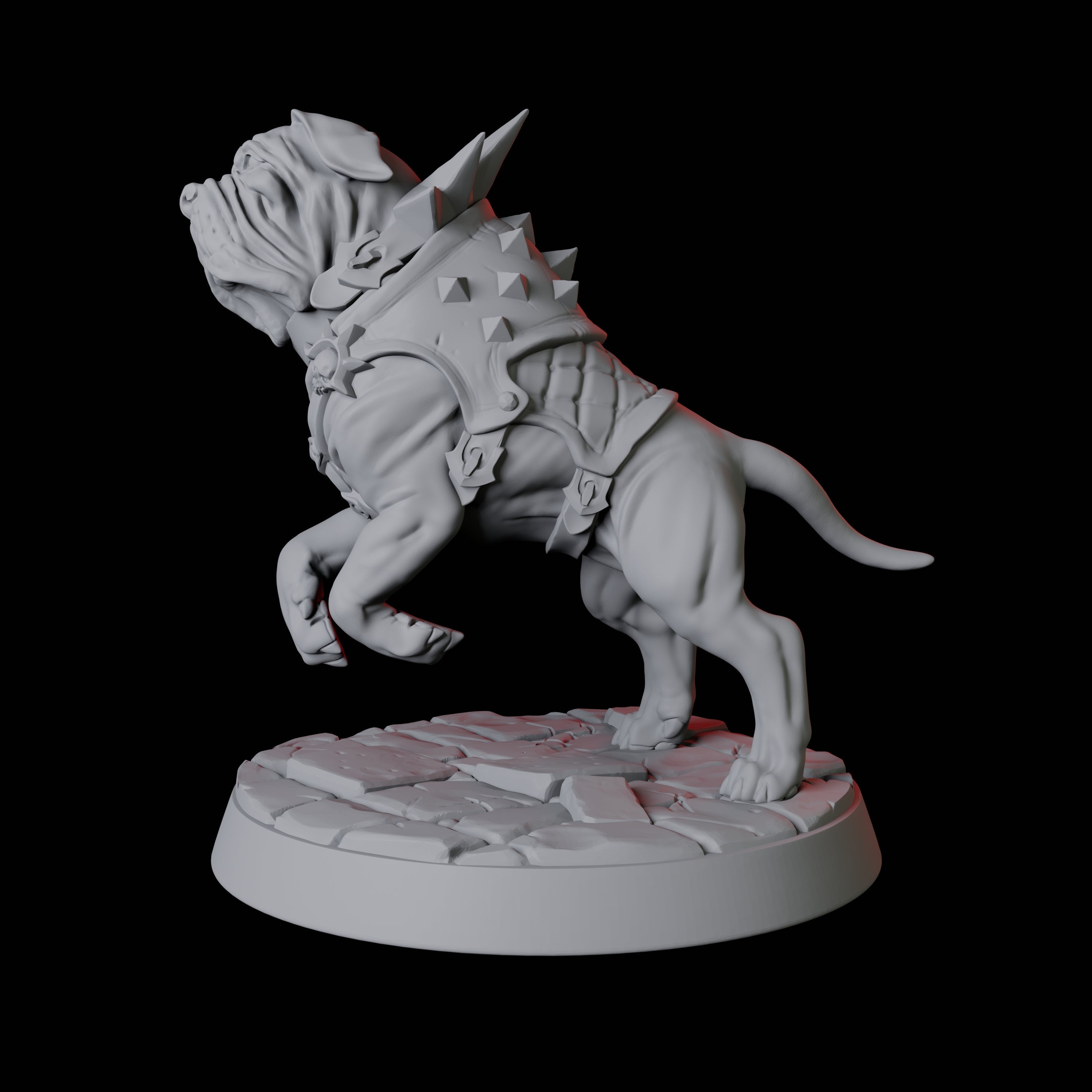 Armoured Mastiff Dog B Miniature for Dungeons and Dragons, Pathfinder or other TTRPGs