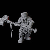 Armoured Mountain Dwarf Miniature for Dungeons and Dragons, Pathfinder or other TTRPGs