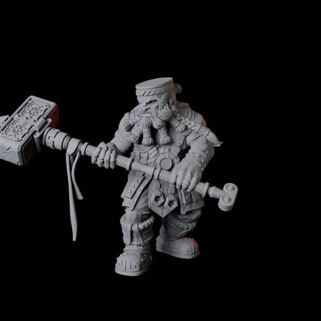 Armoured Mountain Dwarf Miniature for Dungeons and Dragons, Pathfinder or other TTRPGs