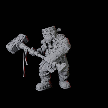 Armoured Mountain Dwarf Miniature for Dungeons and Dragons, Pathfinder or other TTRPGs