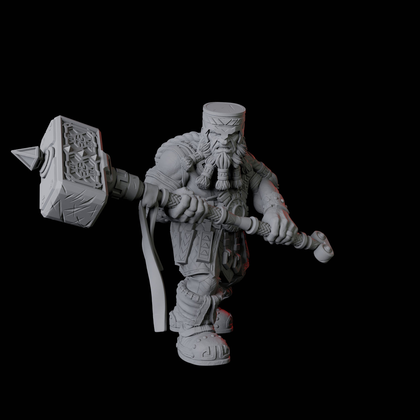 Armoured Mountain Dwarf Miniature for Dungeons and Dragons, Pathfinder or other TTRPGs