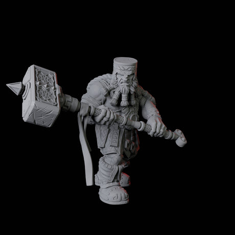 Armoured Mountain Dwarf Miniature for Dungeons and Dragons, Pathfinder or other TTRPGs