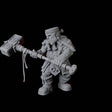 Armoured Mountain Dwarf Miniature for Dungeons and Dragons, Pathfinder or other TTRPGs