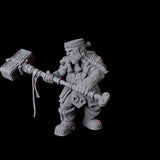Armoured Mountain Dwarf Miniature for Dungeons and Dragons, Pathfinder or other TTRPGs