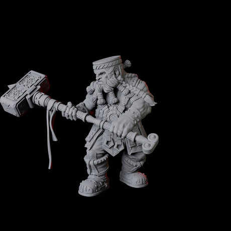 Armoured Mountain Dwarf Miniature for Dungeons and Dragons, Pathfinder or other TTRPGs