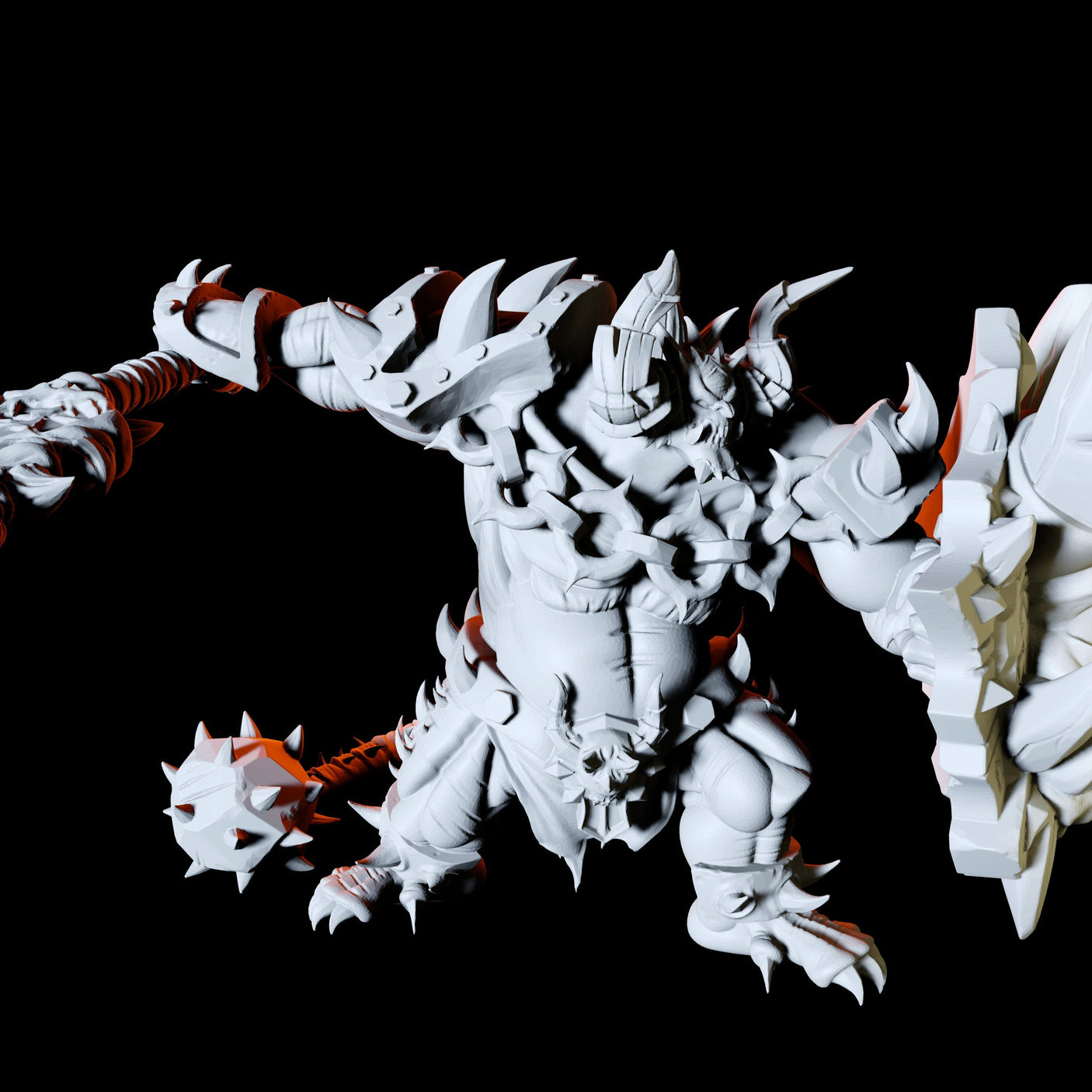 Armoured Pit Fiend Type A Miniature for Dungeons and Dragons, Pathfinder or other TTRPGs
