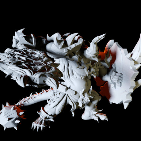 Armoured Pit Fiend Type A Miniature for Dungeons and Dragons, Pathfinder or other TTRPGs
