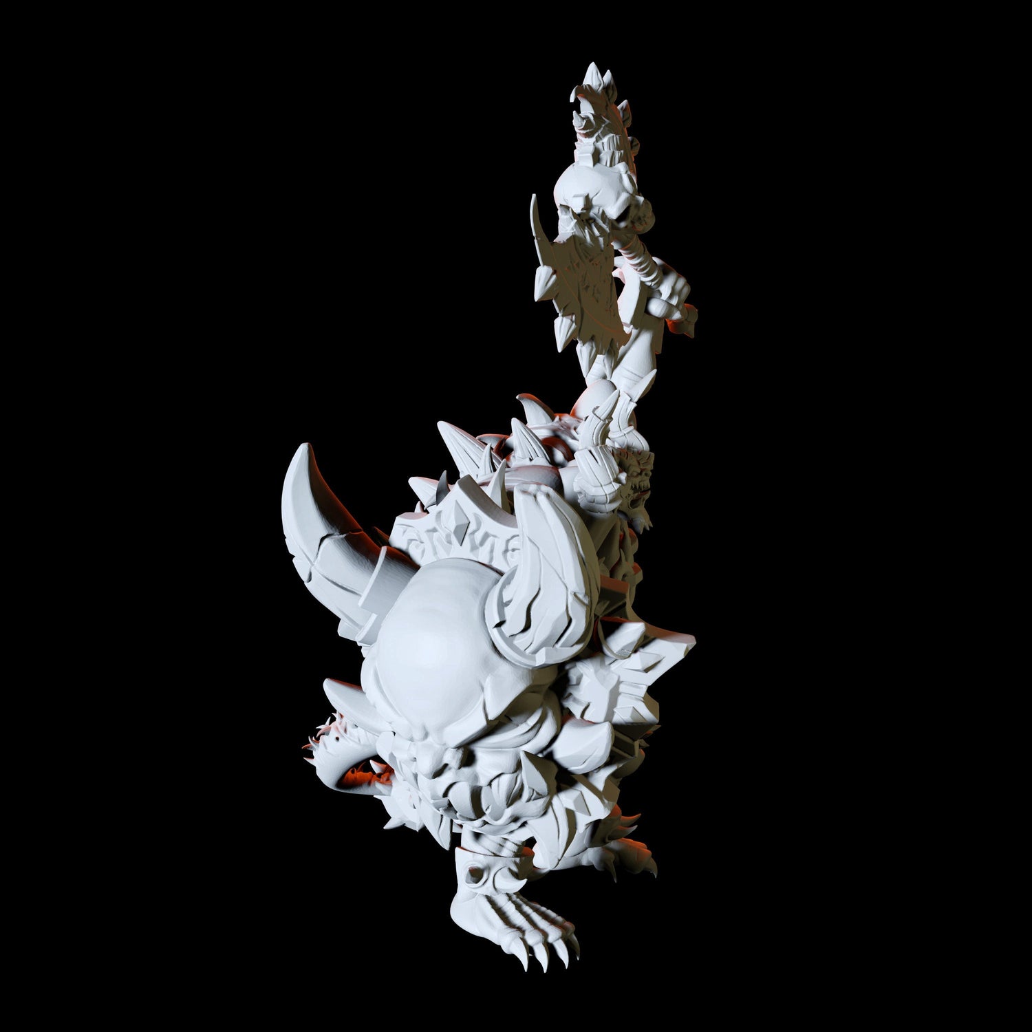 Armoured Pit Fiend Type B Miniature for Dungeons and Dragons, Pathfinder or other TTRPGs