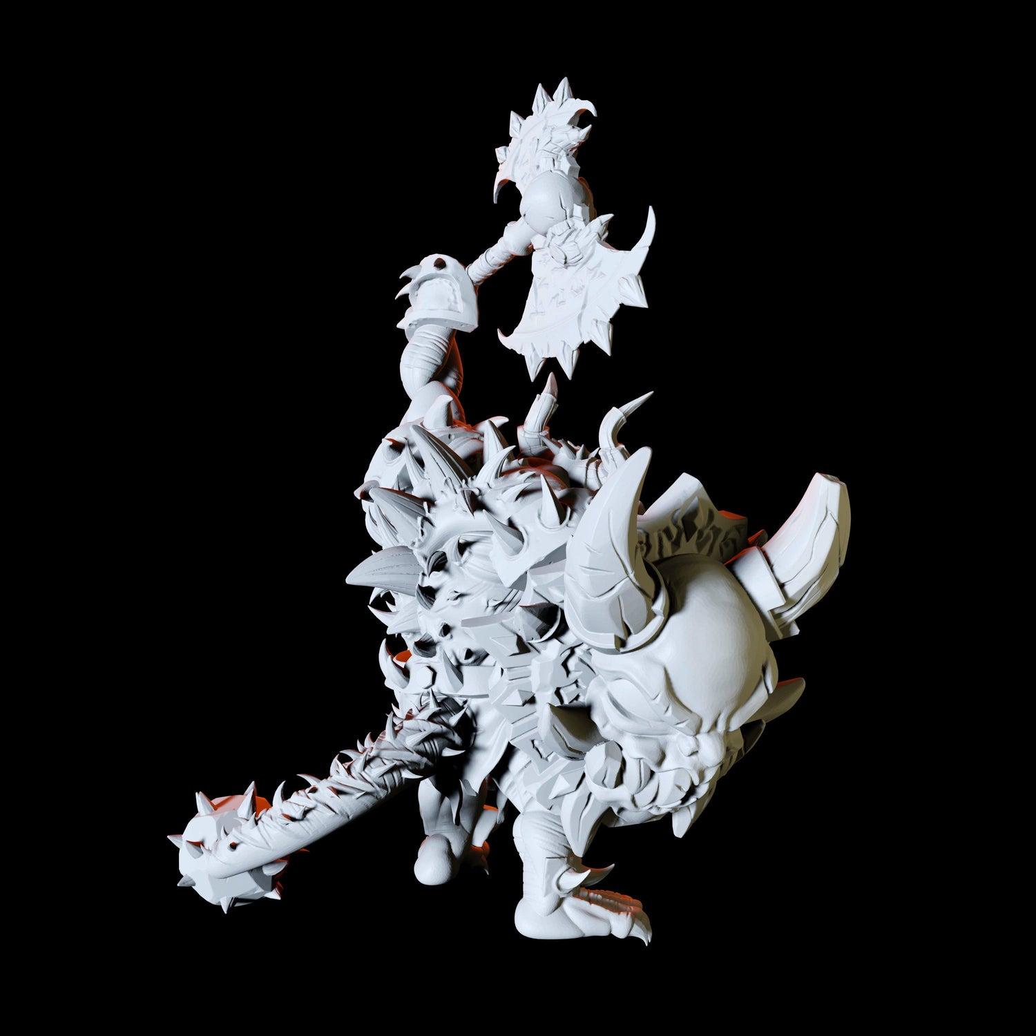 Armoured Pit Fiend Type B Miniature for Dungeons and Dragons, Pathfinder or other TTRPGs