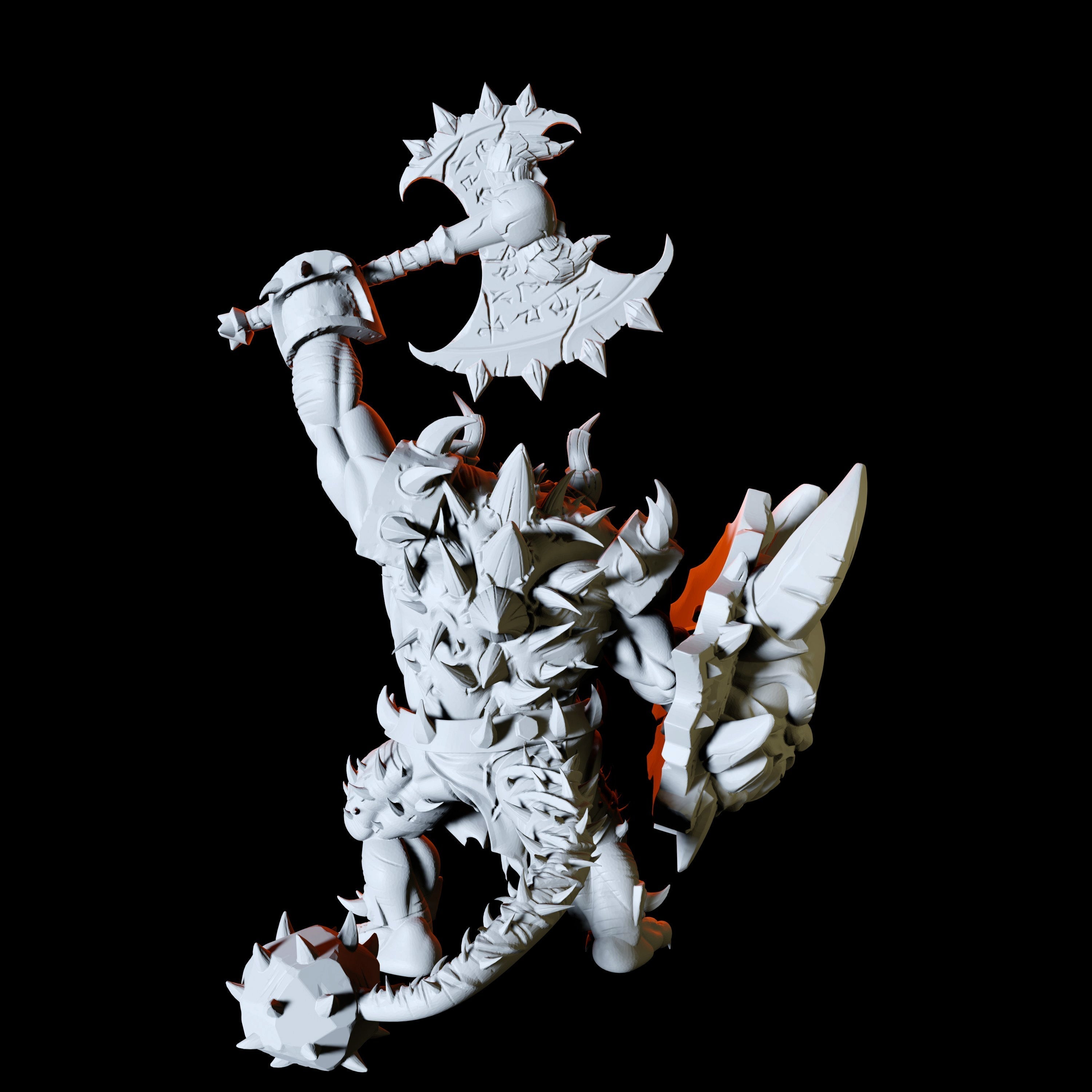 Armoured Pit Fiend Miniature for Dungeons and Dragons - Myth Forged