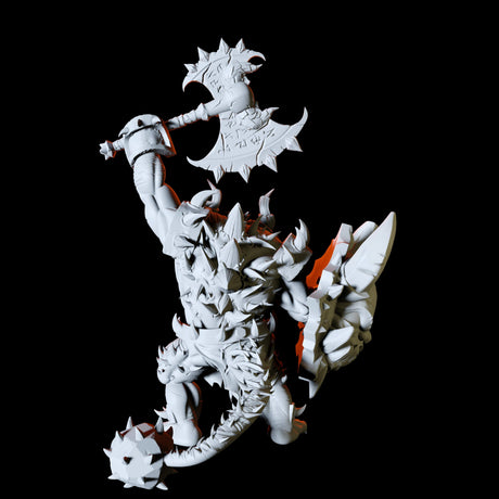 Armoured Pit Fiend Type B Miniature for Dungeons and Dragons, Pathfinder or other TTRPGs
