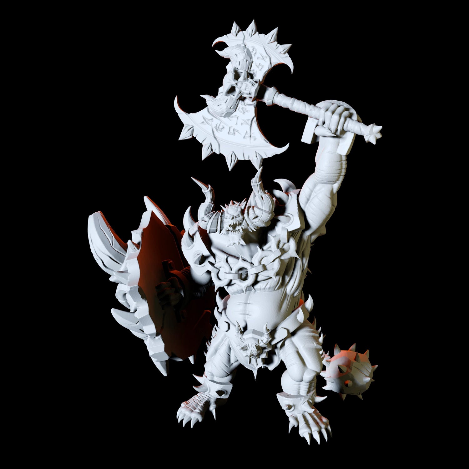 Armoured Pit Fiend Type B Miniature for Dungeons and Dragons, Pathfinder or other TTRPGs