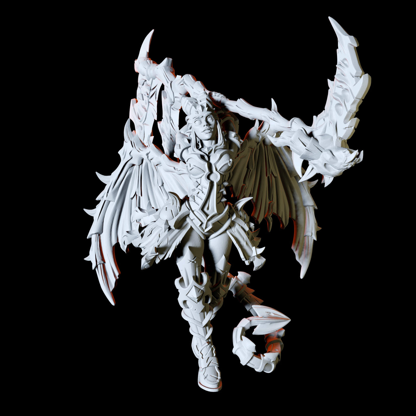 Armoured Succubus Miniature for Dungeons and Dragons, Pathfinder or other TTRPGs