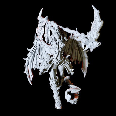 Armoured Succubus Miniature for Dungeons and Dragons, Pathfinder or other TTRPGs