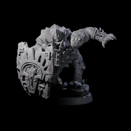 Armoured Triceratops Shield Fighter A Miniature for Dungeons and Dragons, Pathfinder or other TTRPGs