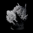 Armoured Triceratops Shield Fighter B Miniature for Dungeons and Dragons, Pathfinder or other TTRPGs