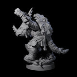 Armoured Triceratops Shield Fighter C Miniature for Dungeons and Dragons, Pathfinder or other TTRPGs