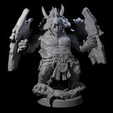 Armoured Triceratops Shield Fighter D Miniature for Dungeons and Dragons, Pathfinder or other TTRPGs