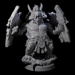 Armoured Triceratops Shield Fighter D Miniature for Dungeons and Dragons, Pathfinder or other TTRPGs