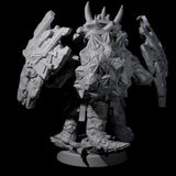 Armoured Triceratops Shield Fighter D Miniature for Dungeons and Dragons, Pathfinder or other TTRPGs