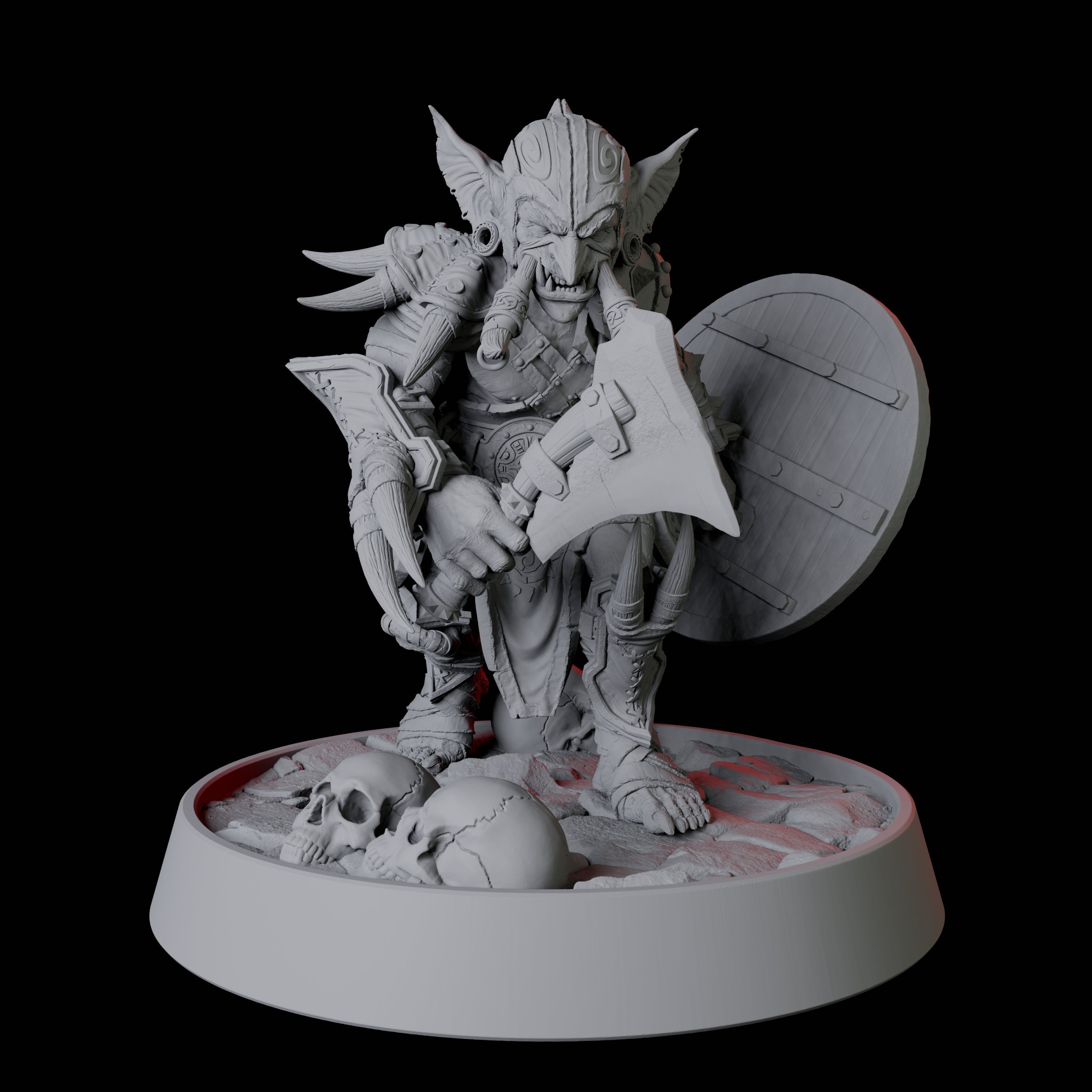 Armoured Tusked Goblin Miniature for Dungeons and Dragons