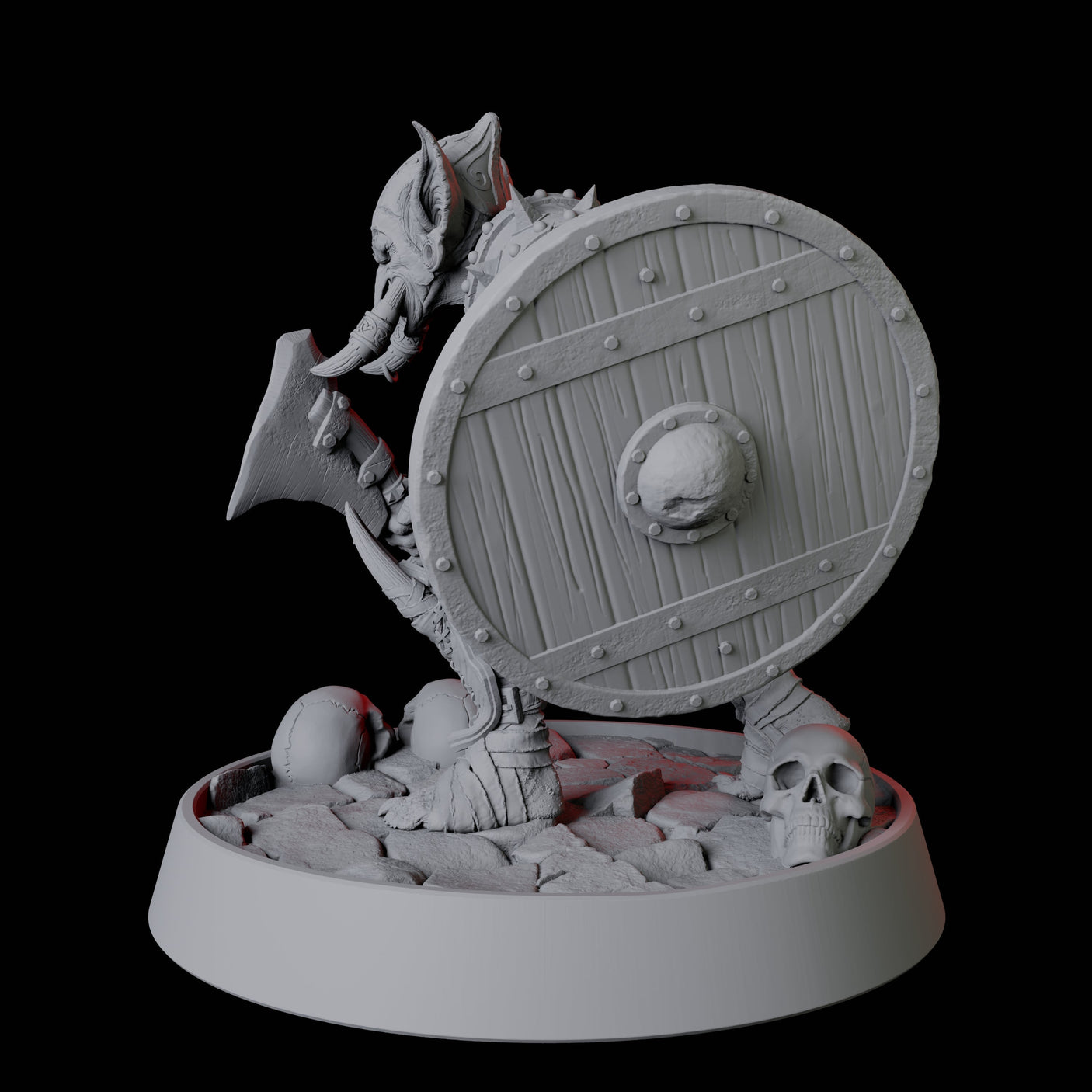 Armoured Tusked Goblin Miniature for Dungeons and Dragons, Pathfinder or other TTRPGs