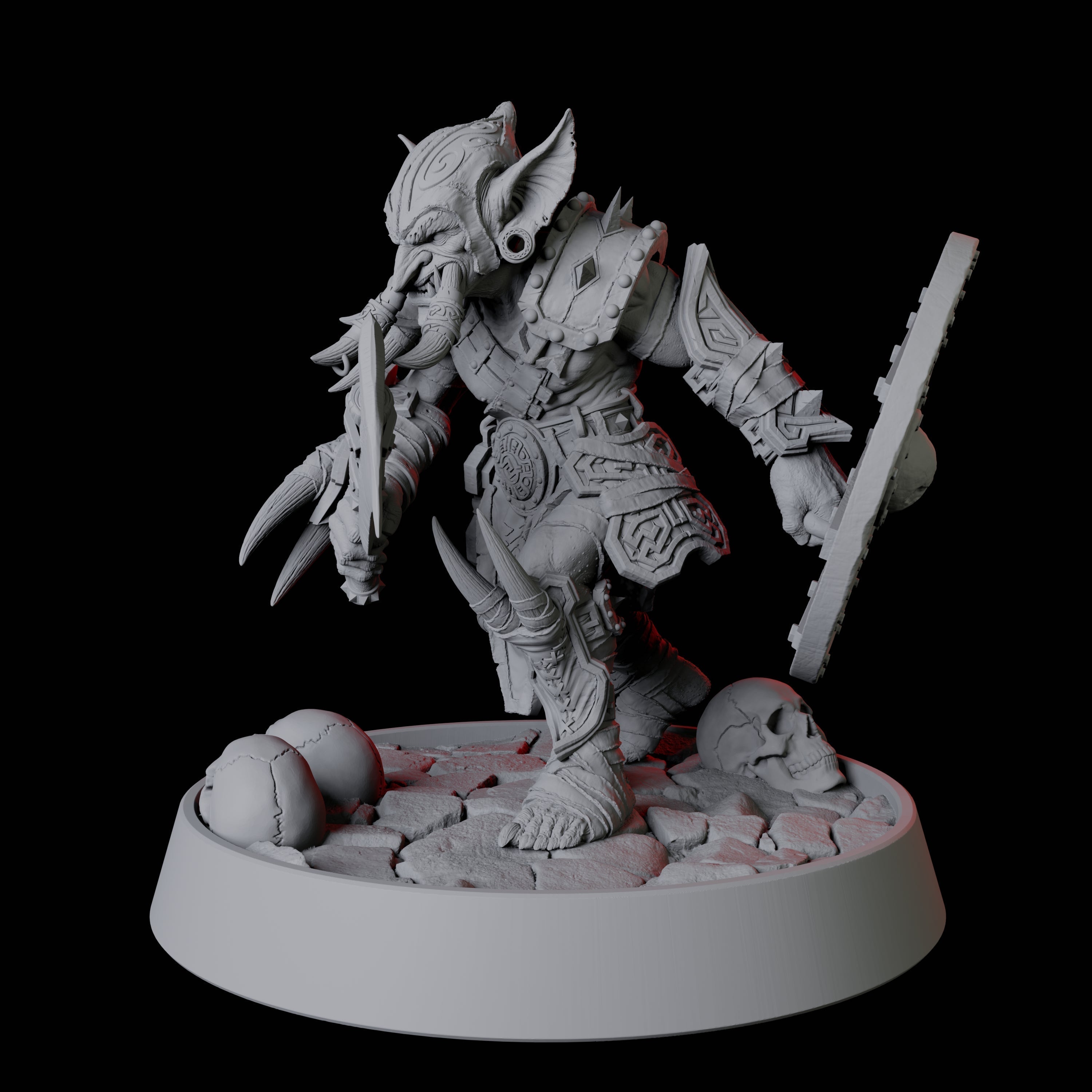 Armoured Tusked Goblin Miniature for Dungeons and Dragons