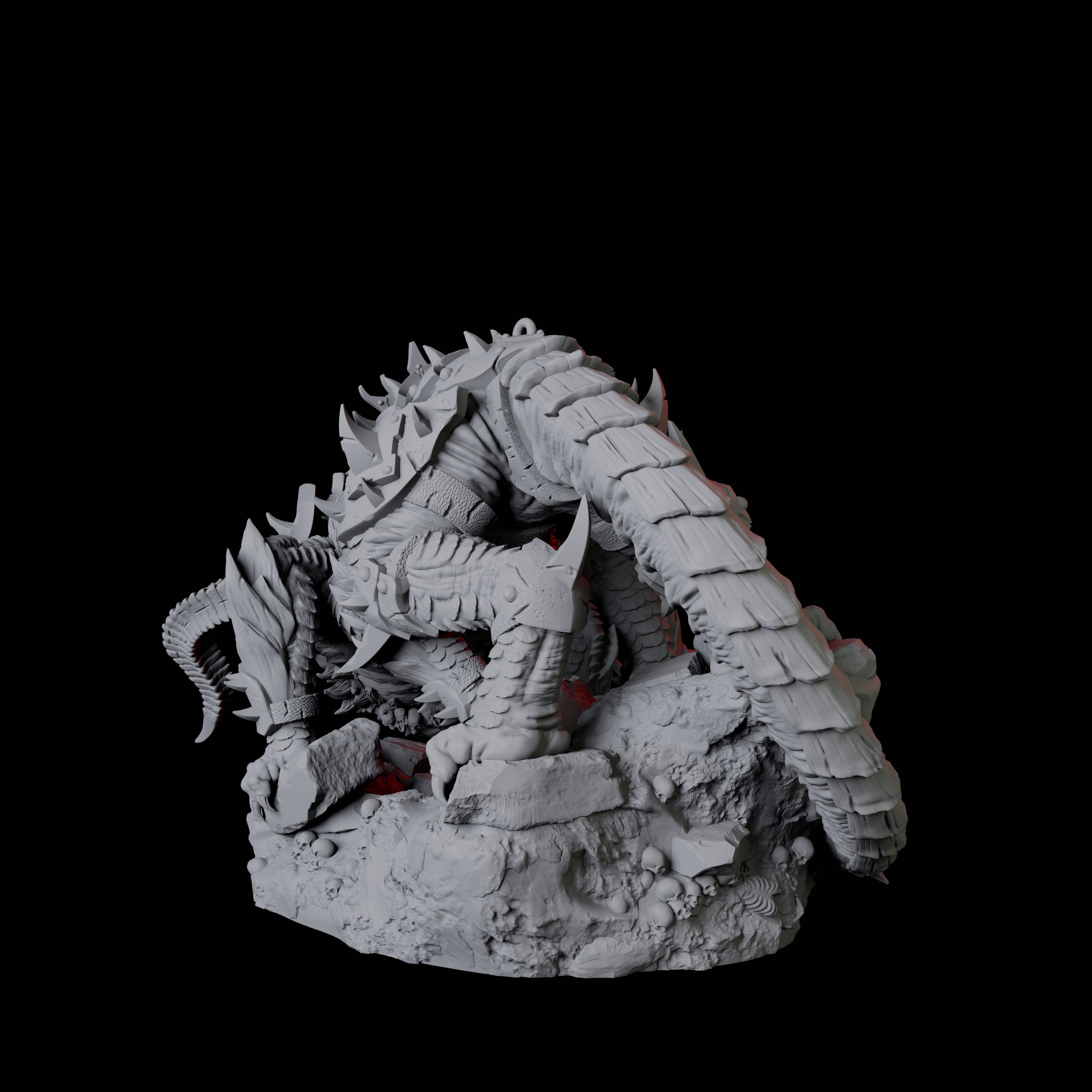 Armoured Udaak A Miniature for Dungeons and Dragons, Pathfinder or other TTRPGs