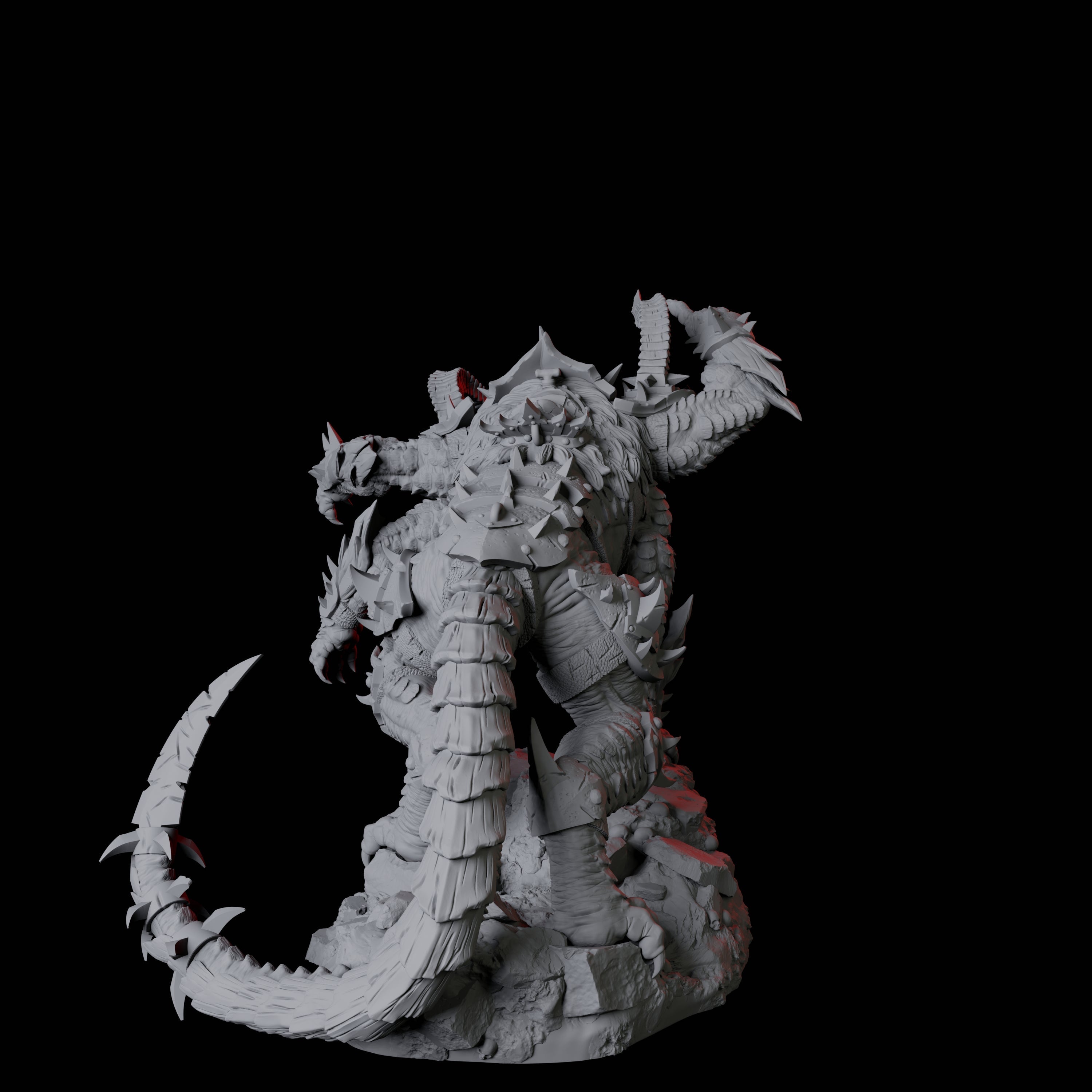 Armoured Udaak B Miniature for Dungeons and Dragons, Pathfinder or other TTRPGs